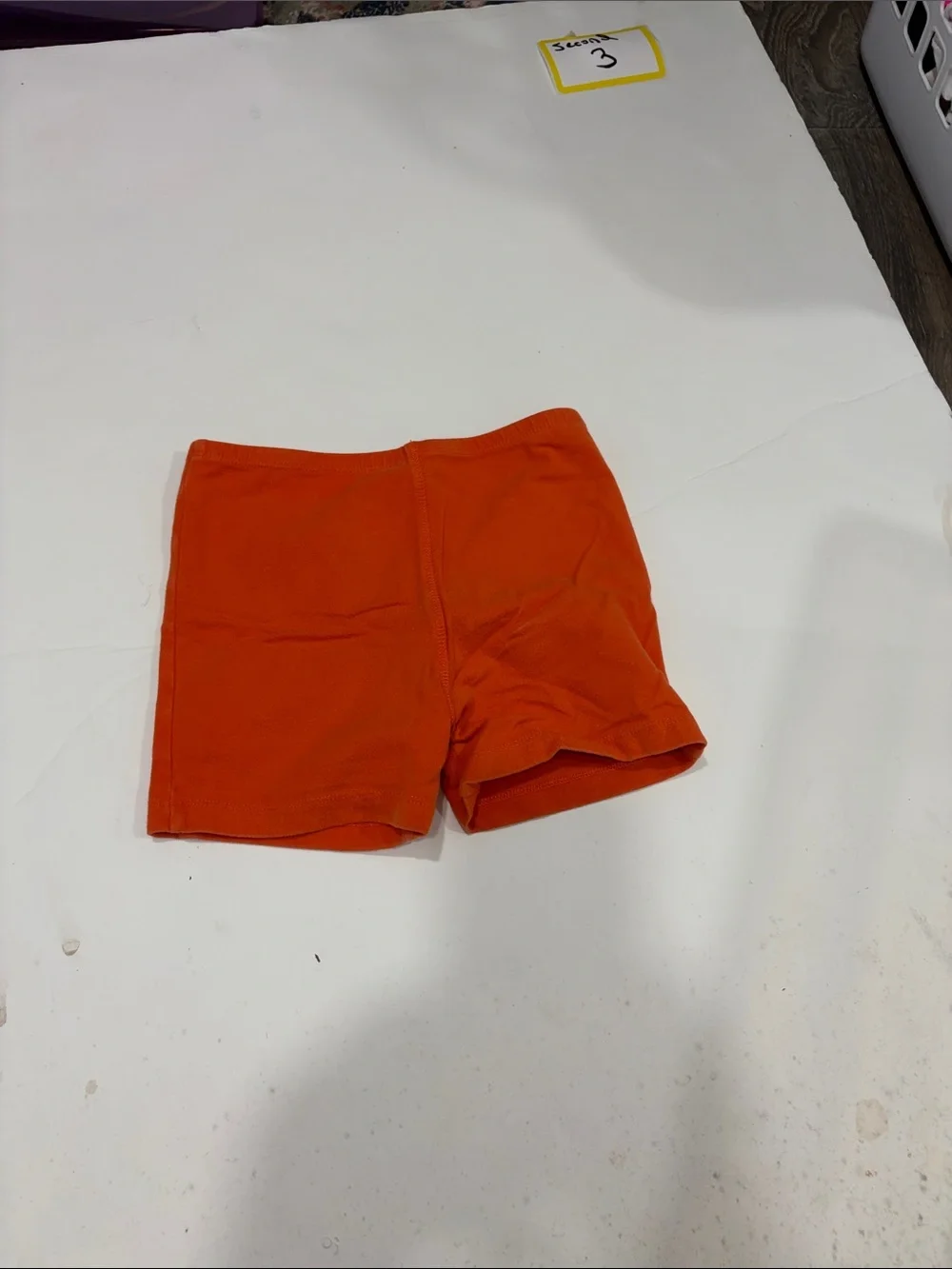 Primary Bright Orange Stretch Bike Shorts